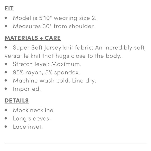 Lace Mock Neck Long Sleeve Top - Picture 3 of 3